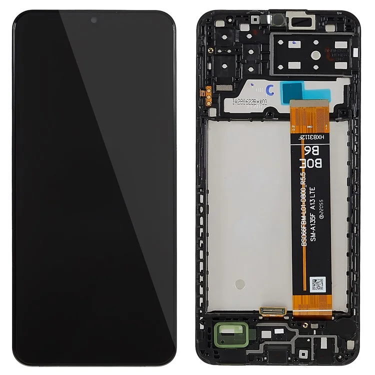 Для Samsung Galaxy A13 4G A135 экран и сборка цифрового преобразователя класса C + запасная часть рамки (без логотипа)