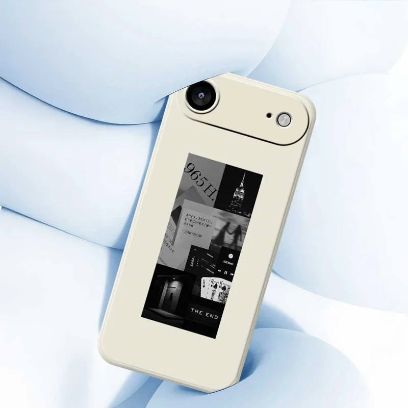 For iPhone Air Case Stitching Photos Pattern Printing Straight Edge TPU Phone Back Cover - Purple