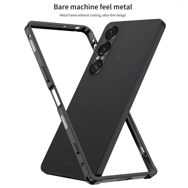 Funda Parachoques para Sony Xperia 1 VII con Marco Metálico y Disipación de Calor - Negro