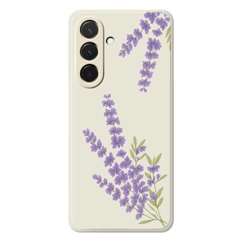 For Samsung Galaxy A36 5G Case Lavender Pattern Printing Straight Edge TPU Phone Back Cover - Beige