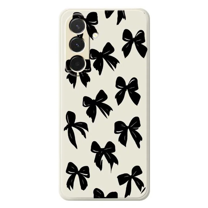 Per Samsung Galaxy A36 5G Custodia Nero Motivo ad Arco Stampa Bordo Dritto Custodia Posteriore del Telefono in TPU - Beige