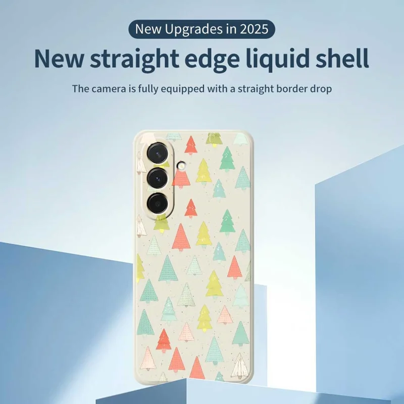 Étui pour Samsung Galaxy A36 5G Motif d'Arbres Colorés Impression sur Bord Droit Couverture Arrière TPU Téléphone - Beige