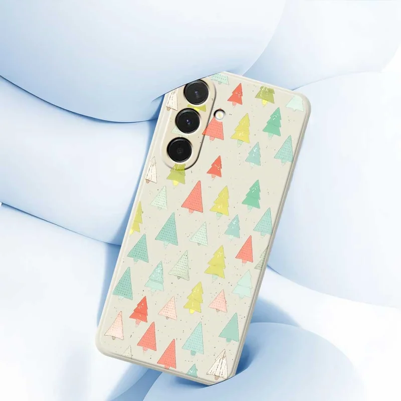 Étui pour Samsung Galaxy A36 5G Motif d'Arbres Colorés Impression sur Bord Droit Couverture Arrière TPU Téléphone - Beige