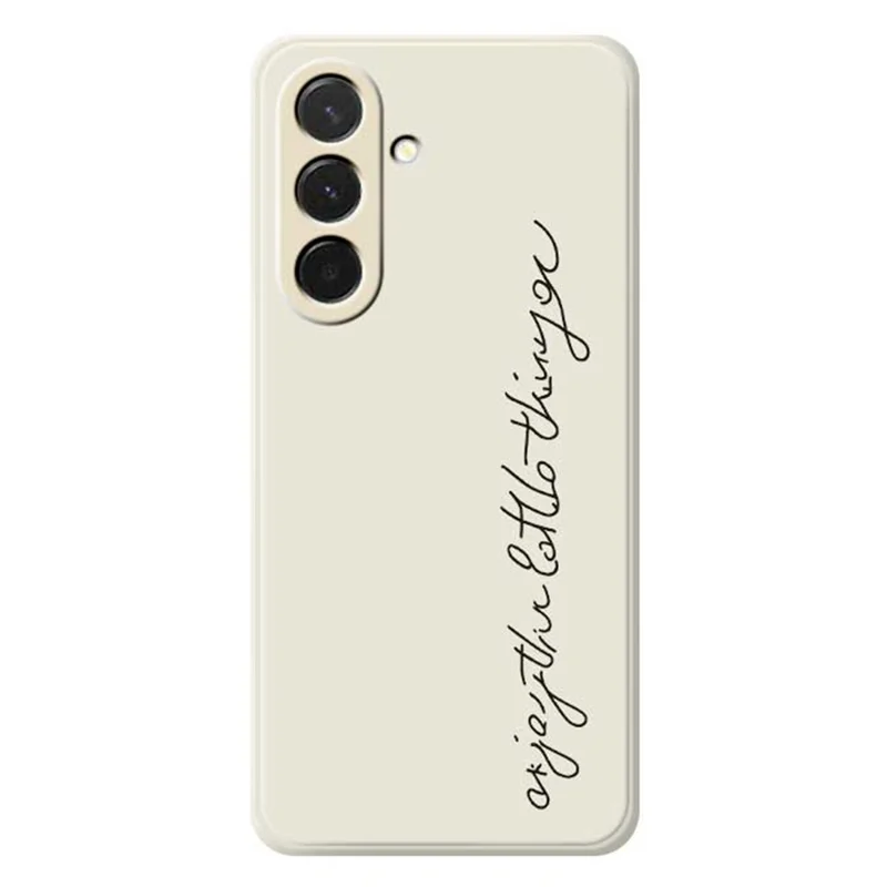 Capa para Samsung Galaxy A36 5G com Estampa de Arte em Palavras, Borda Reta, Capa Traseira de TPU - Bege
