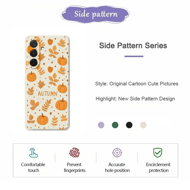 Cover per Samsung Galaxy A36 5G con Motivo Tema Autunnale, Bordi Dritti, Cover Posteriore in TPU - Beige
