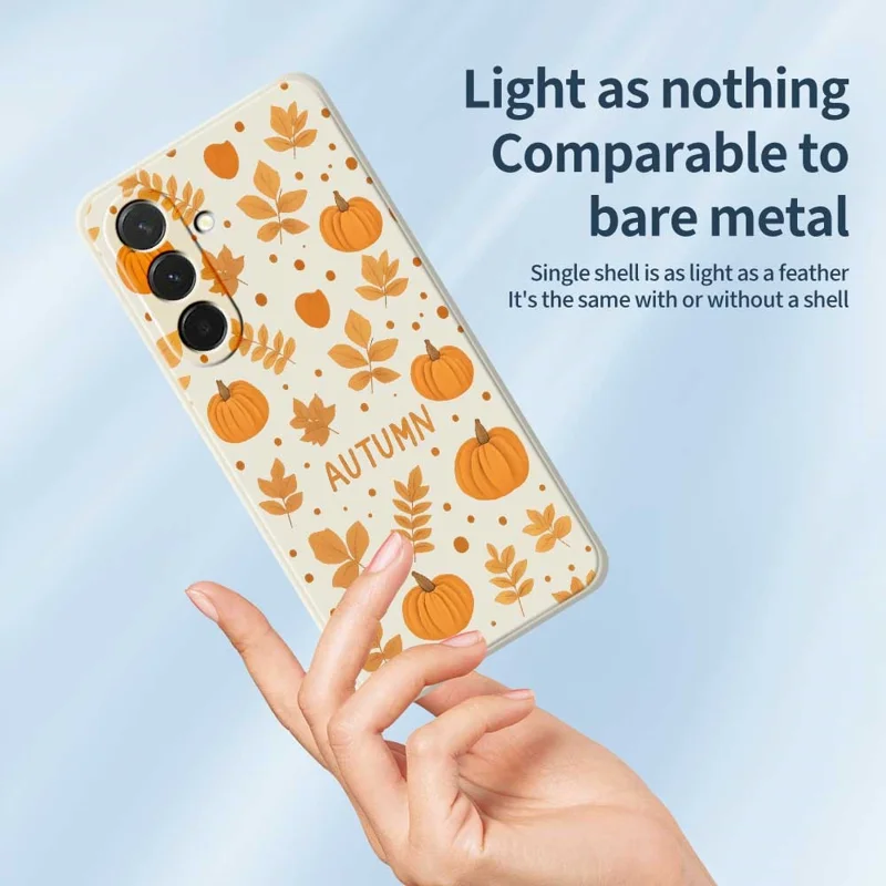 Cover per Samsung Galaxy A36 5G con Motivo Tema Autunnale, Bordi Dritti, Cover Posteriore in TPU - Beige