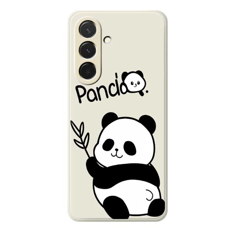 For Samsung Galaxy A36 5G Case Panda Pattern Printing Straight Edge TPU Phone Back Cover - Beige