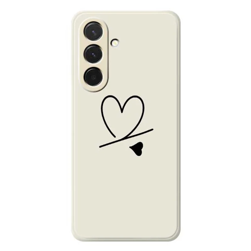 Étui pour Samsung Galaxy A36 5G Noir Motif Amour Impression Bord Droit Coque de Téléphone TPU - Beige