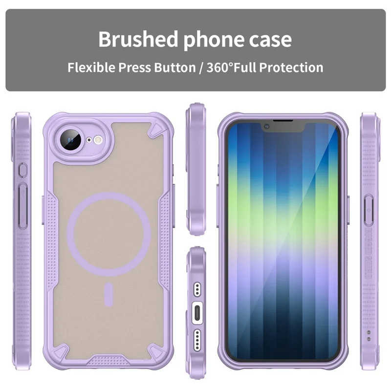 Compra a granel Funda para iPhone 16e Compatible con MagSafe TPU + PC Carcasa para Móvil - Morado