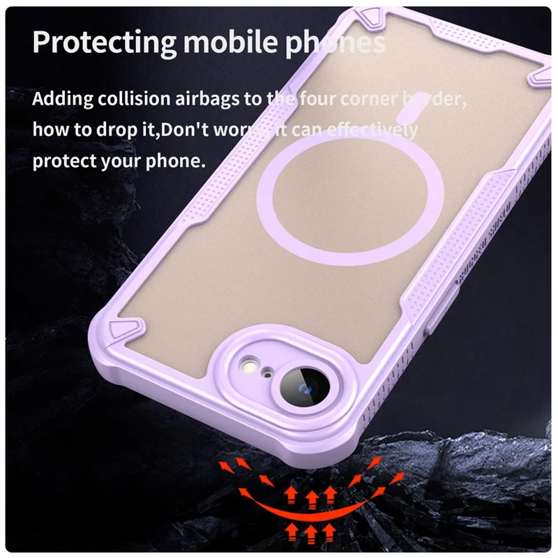Compra a granel Funda para iPhone 16e Compatible con MagSafe TPU + PC Carcasa para Móvil - Morado
