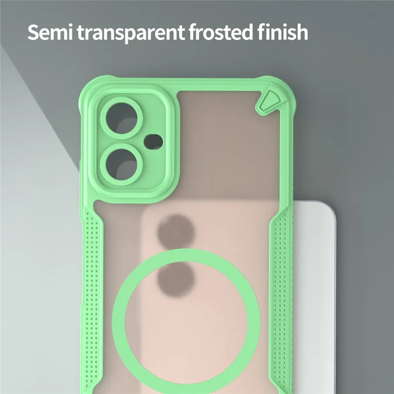 Compra a granel Funda para Samsung Galaxy A06 5G Compatible con MagSafe TPU + PC Cubierta Trasera para Teléfono - Verde
