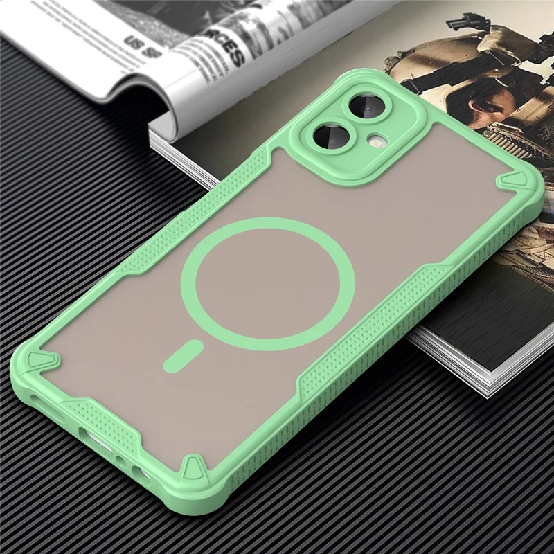 Compra a granel Funda para Samsung Galaxy A06 5G Compatible con MagSafe TPU + PC Cubierta Trasera para Teléfono - Verde