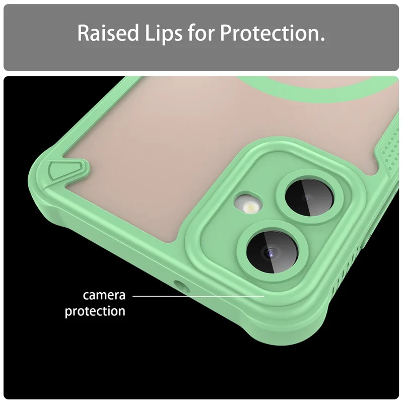 Compra a granel Funda para Samsung Galaxy A06 5G Compatible con MagSafe TPU + PC Cubierta Trasera para Teléfono - Verde