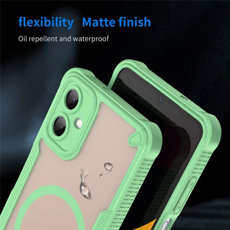 Compra a granel Funda para Samsung Galaxy A06 5G Compatible con MagSafe TPU + PC Cubierta Trasera para Teléfono - Verde