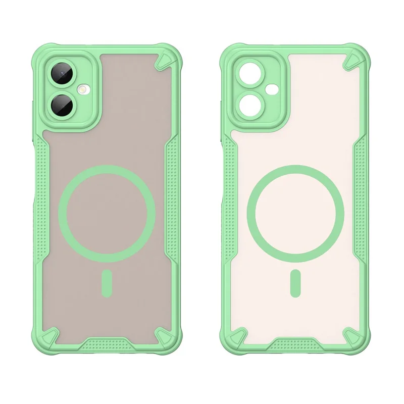 Compra a granel Funda para Samsung Galaxy A06 5G Compatible con MagSafe TPU + PC Cubierta Trasera para Teléfono - Verde