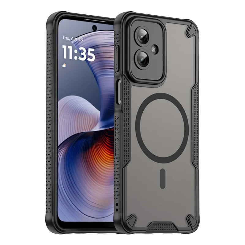 Compra a granel de Funda para Motorola Moto G55 5G Compatible con MagSafe de TPU + PC para Parte Trasera del Teléfono - Negro