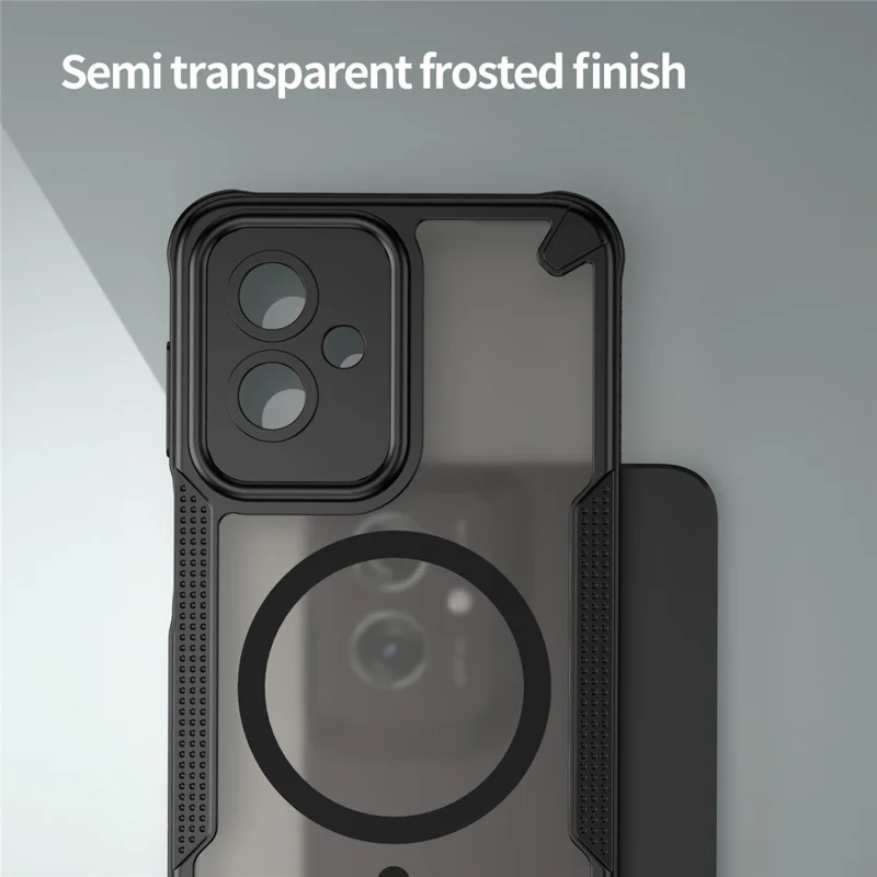 Compra a granel de Funda para Motorola Moto G55 5G Compatible con MagSafe de TPU + PC para Parte Trasera del Teléfono - Negro