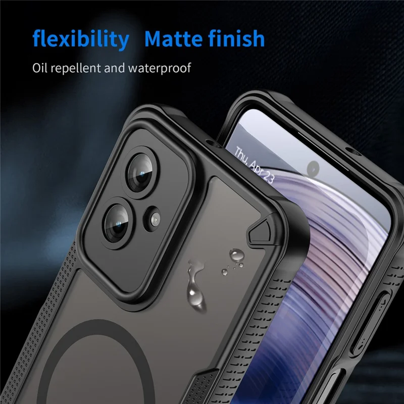 Compra a granel de Funda para Motorola Moto G55 5G Compatible con MagSafe de TPU + PC para Parte Trasera del Teléfono - Negro