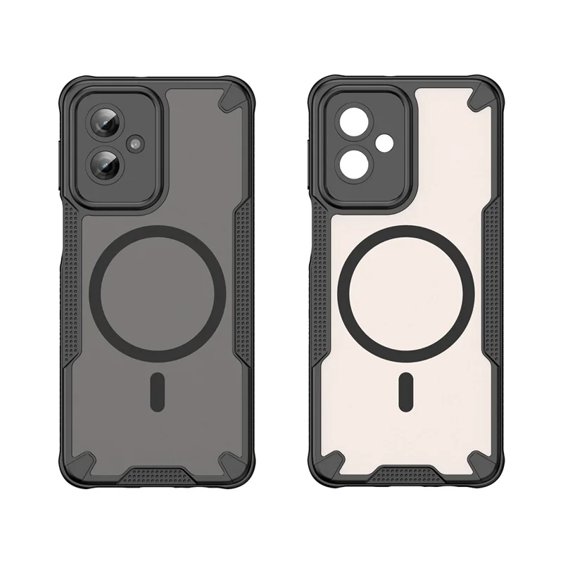 Compra a granel de Funda para Motorola Moto G55 5G Compatible con MagSafe de TPU + PC para Parte Trasera del Teléfono - Negro