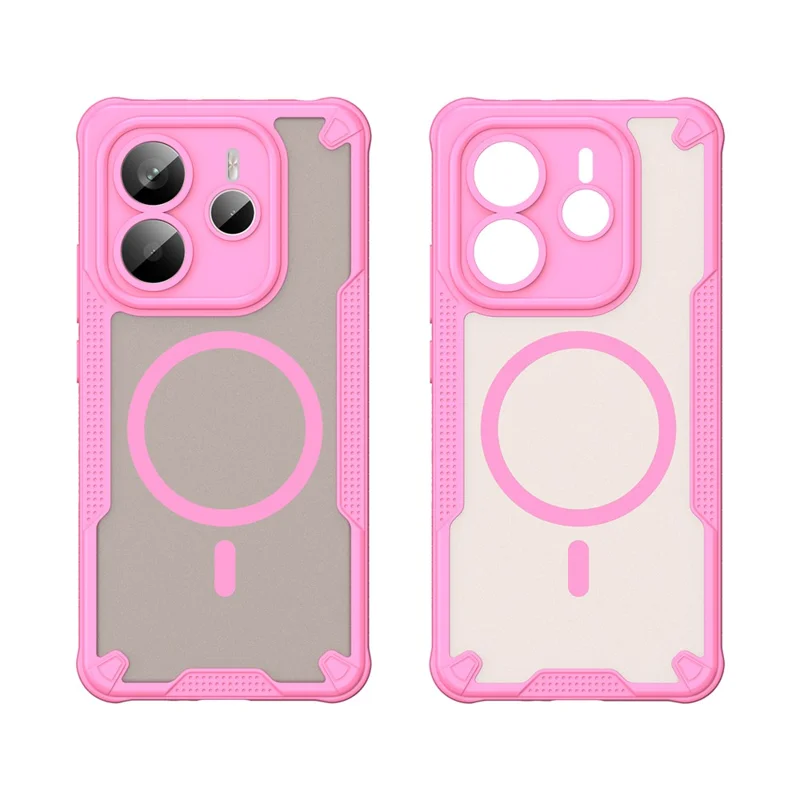 Compra a granel para funda Xiaomi Redmi Note 14 5G compatible con MagSafe TPU + PC - Rosa