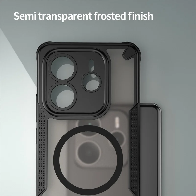 Bulk Purchasing For Xiaomi Redmi Note 14 5G Magnetic Case TPU + PC Phone Back Cover - Black