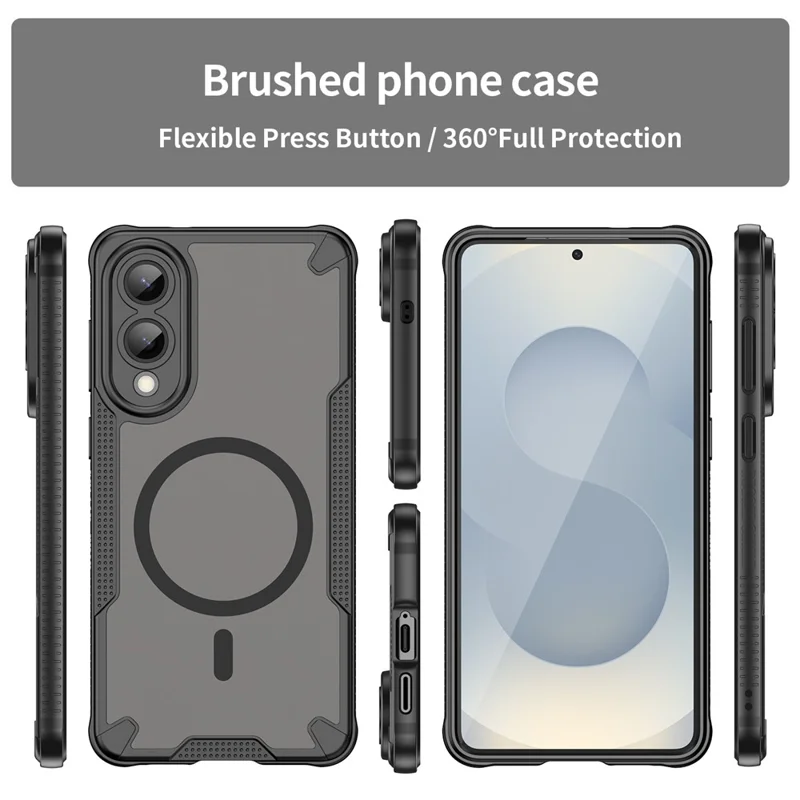 Compra a granel de Funda para Samsung Galaxy S25 Edge Compatible con MagSafe, Carcasa Trasera de Teléfono TPU + PC - Negro
