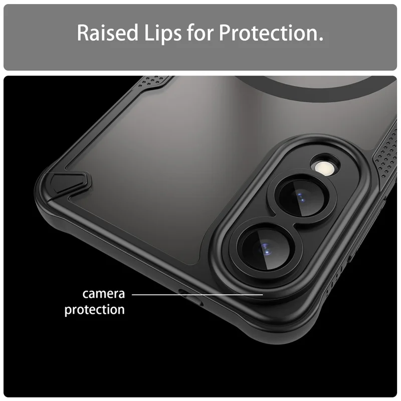 Compra a granel de Funda para Samsung Galaxy S25 Edge Compatible con MagSafe, Carcasa Trasera de Teléfono TPU + PC - Negro