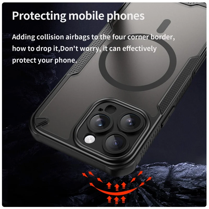 Compra a granel Funda para iPhone 16 Pro Compatible con MagSafe TPU + PC Carcasa Trasera - Negro