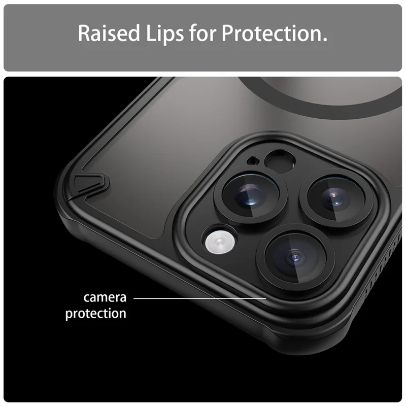 Compra a granel Funda para iPhone 16 Pro Compatible con MagSafe TPU + PC Carcasa Trasera - Negro