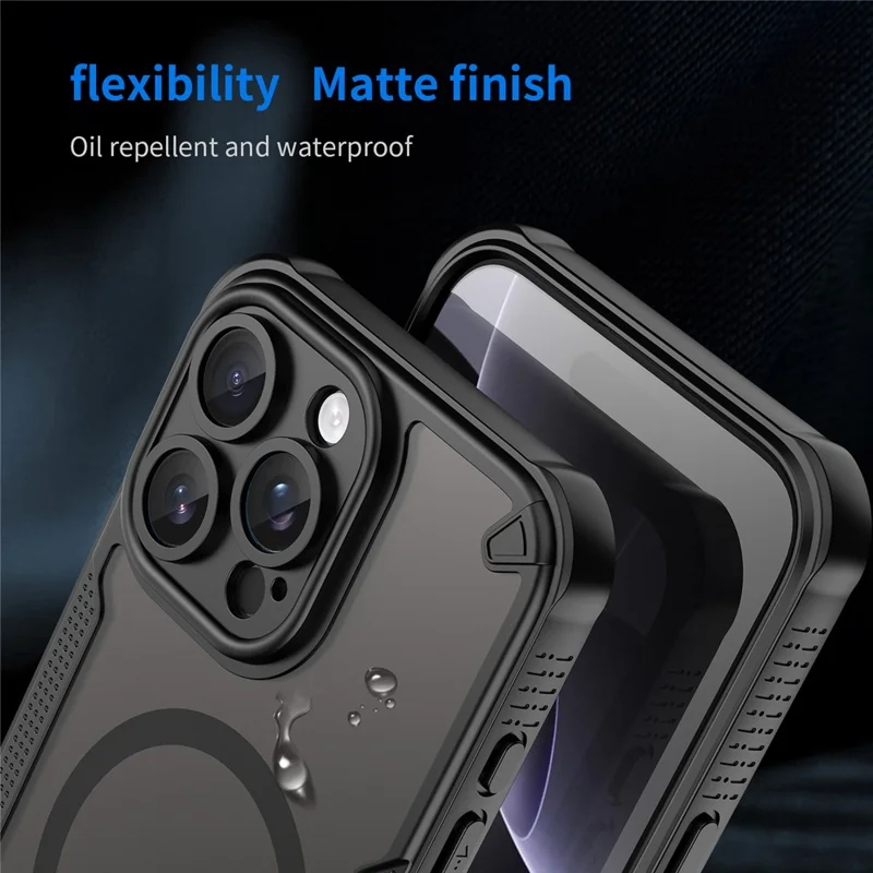 Compra a granel Funda para iPhone 16 Pro Compatible con MagSafe TPU + PC Carcasa Trasera - Negro