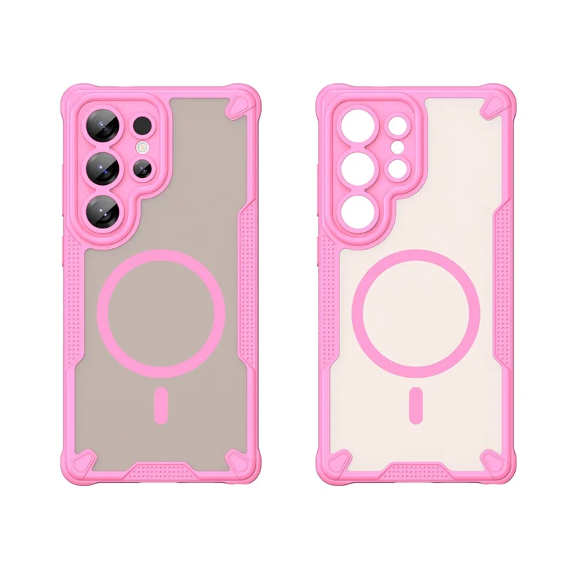 Bulk Purchasing For Samsung Galaxy S25 Ultra Magnetic Case TPU + PC Phone Back Cover - Pink