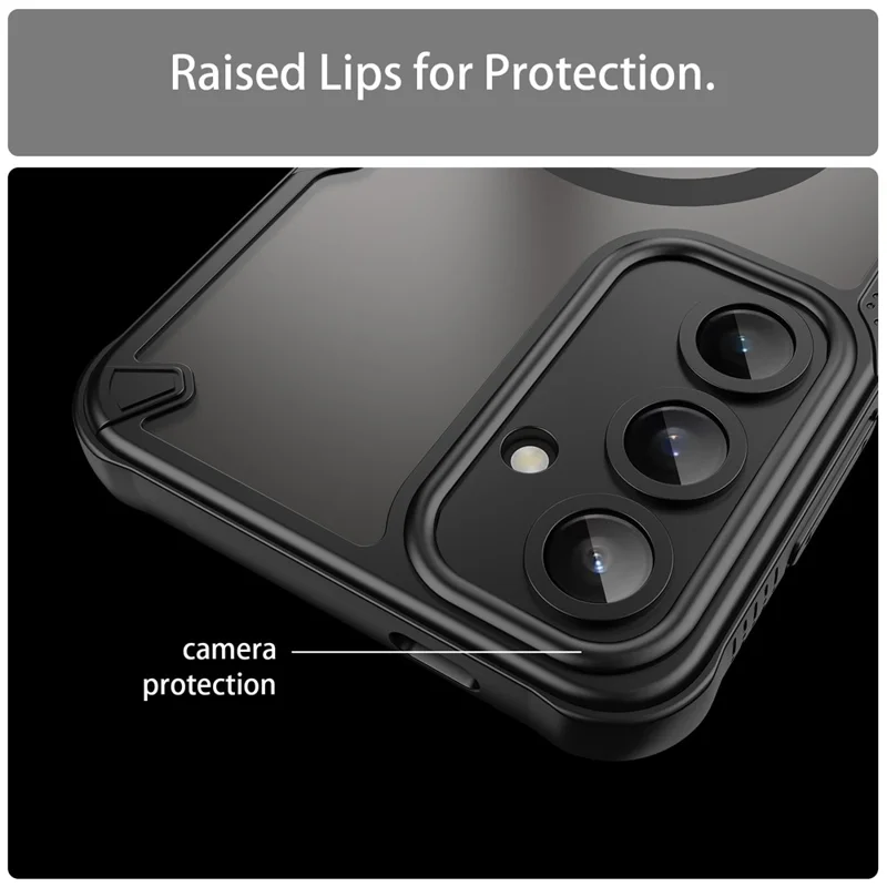 Bulk Purchasing For Samsung Galaxy S24 FE Case Compatible with MagSafe TPU + PC Phone Back Cover - Black