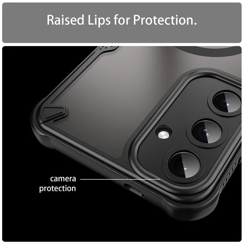 Bulk Purchasing For Samsung Galaxy S25+ Case Compatible with MagSafe TPU + PC Phone Back Cover - Black