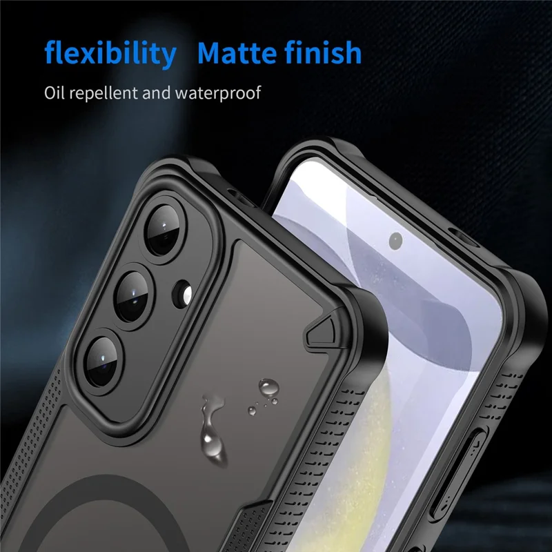 Bulk Purchasing For Samsung Galaxy S25+ Case Compatible with MagSafe TPU + PC Phone Back Cover - Black