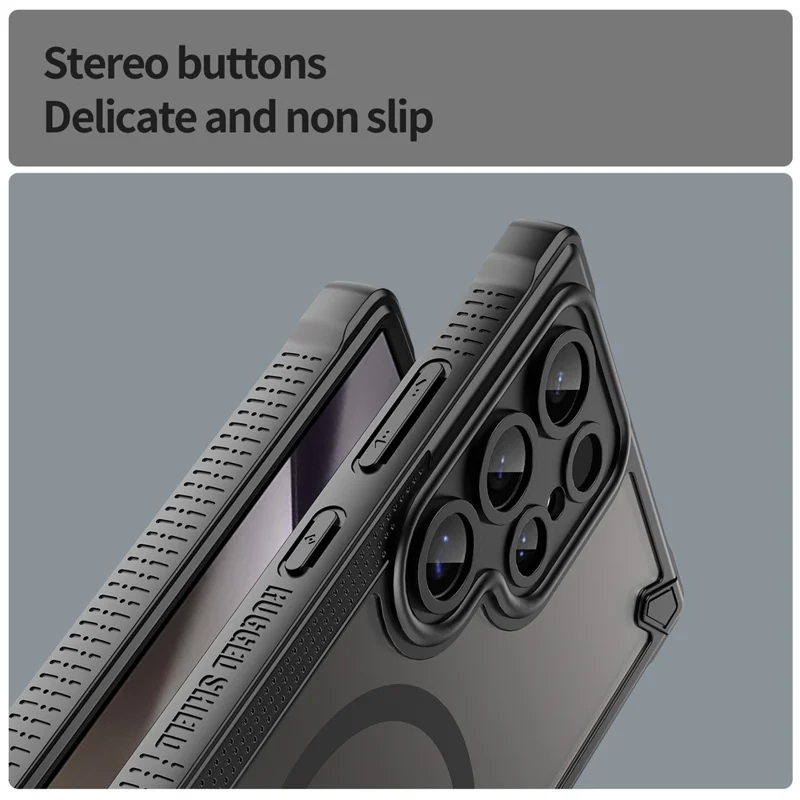 Bulk Purchasing For Samsung Galaxy S24 Ultra Case Compatible with MagSafe TPU + PC Phone Back Cover - Black