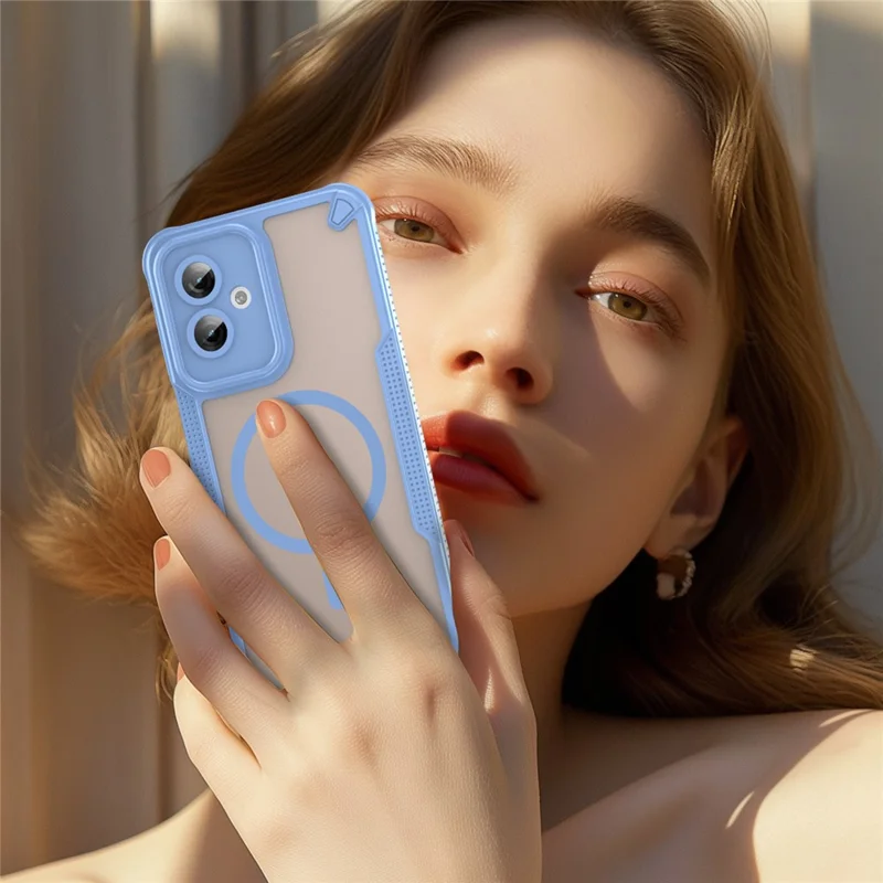 Bulk Purchasing For Motorola Moto G55 5G Magnetic Case TPU + PC Phone Back Cover - Blue