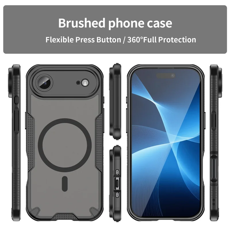 Bulk Purchasing For iPhone Air Case Compatible with MagSafe TPU + PC Phone Back Cover - Black