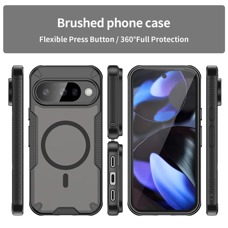 Bulk Purchasing For Google Pixel 10 Magnetic Case TPU + PC Phone Back Cover - Black