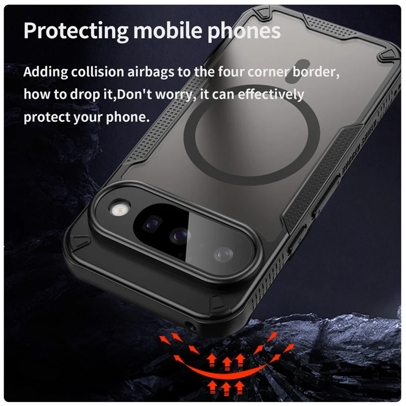 Bulk Purchasing For Google Pixel 10 Magnetic Case TPU + PC Phone Back Cover - Black