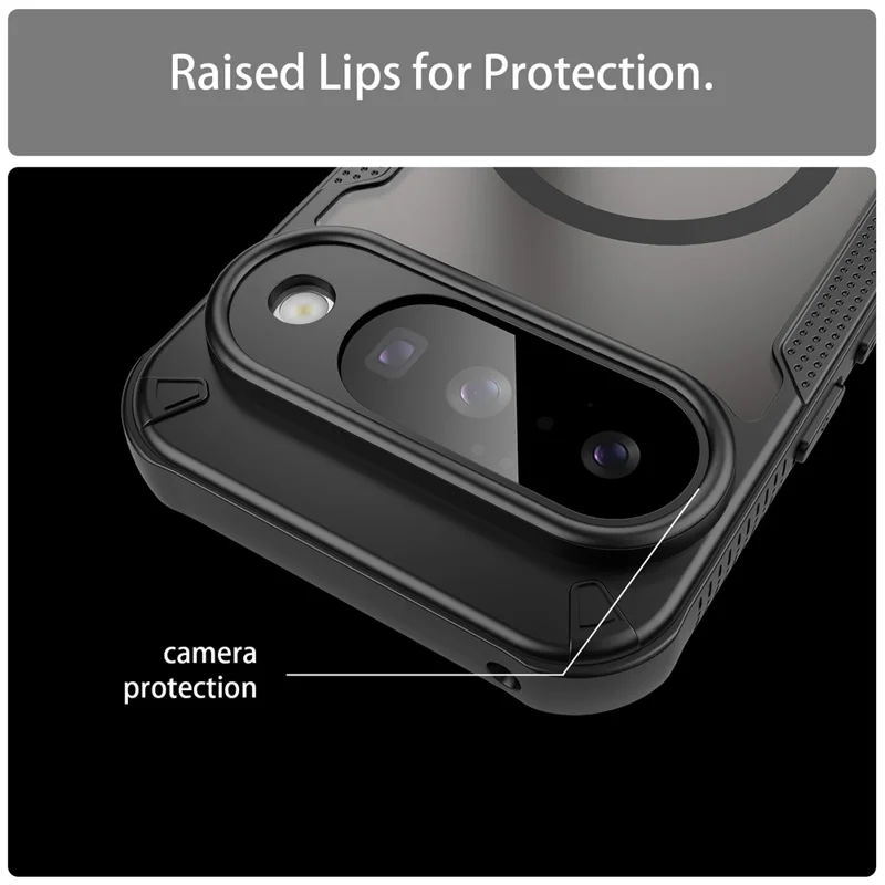 Bulk Purchasing For Google Pixel 10 Magnetic Case TPU + PC Phone Back Cover - Black