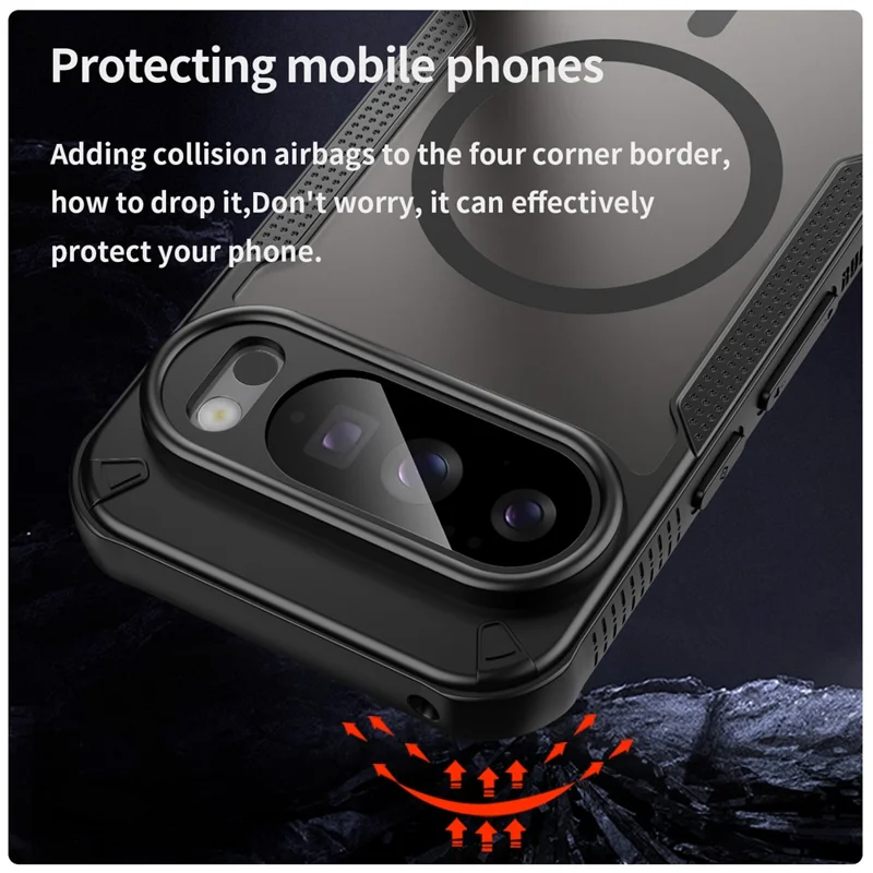 Bulk Purchasing For Google Pixel 10 Pro Magnetic Case TPU + PC Phone Back Cover - Black