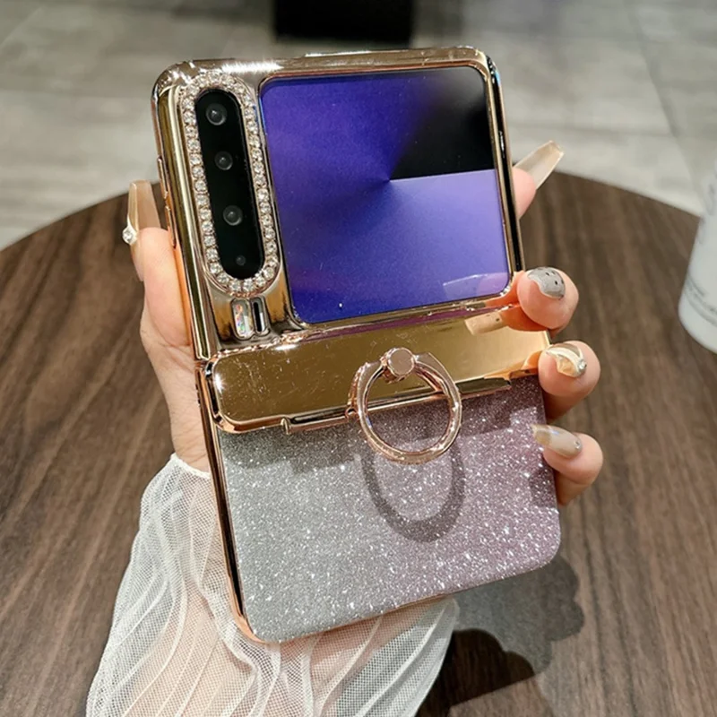 Pour Huawei Pura X Étui Conception Pailletée Décoration Strass Coque Rigide - Violet