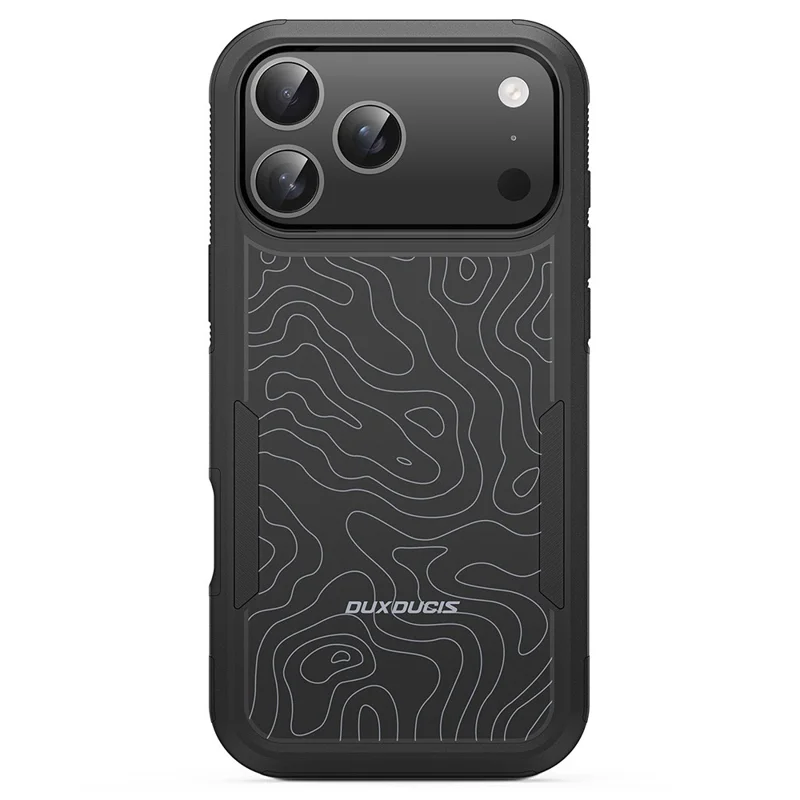 DUX DUCIS SHLD Series For iPhone 17 Pro Max Magnetic Case 10FT Drop Protection PC + TPU Phone Cover - Contour Pattern