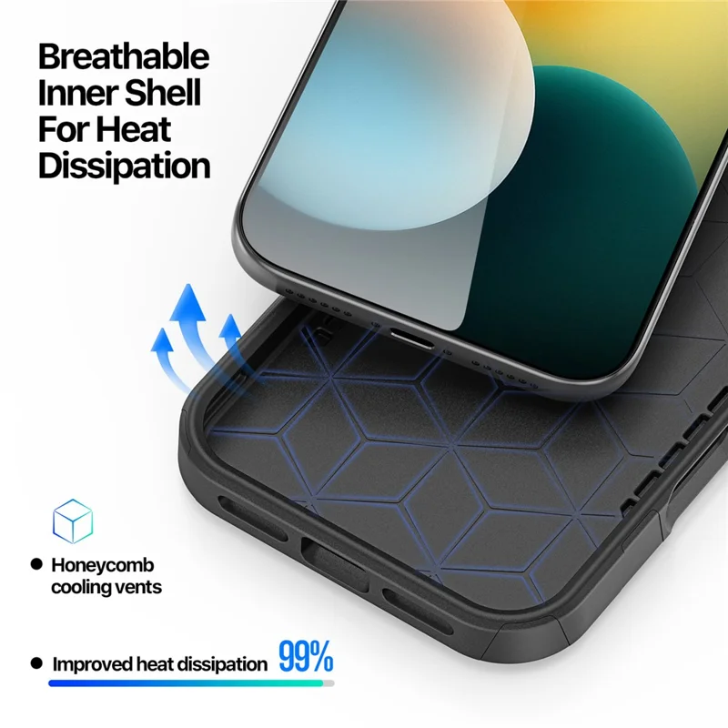 DUX DUCIS SHLD Series For iPhone 17 Pro Max Magnetic Case 10FT Drop Protection PC + TPU Phone Cover - Contour Pattern