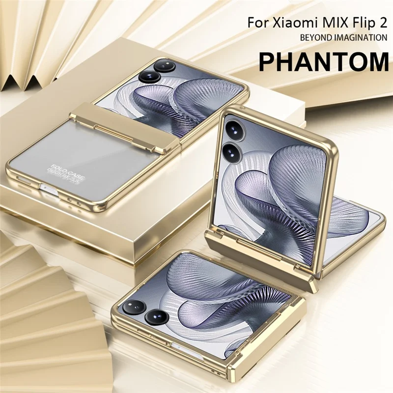 Capa para Xiaomi Mix Flip 2 com Proteção Eletrolítica, Dobrável, com Protetor de Tela - Preto