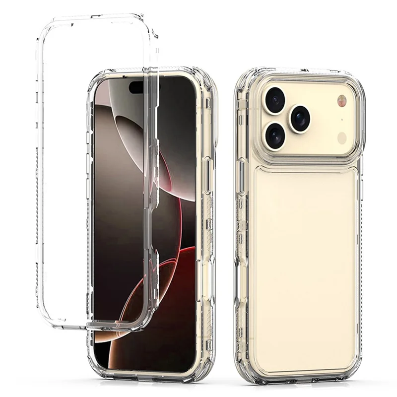 Étui pour iPhone 17 Pro Max Anti-Rayures Acrylique + TPU Coque Transparente de Protection