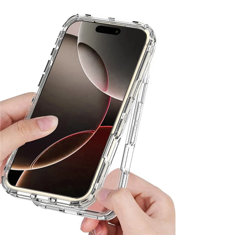 Étui pour iPhone 17 Pro Max Anti-Rayures Acrylique + TPU Coque Transparente de Protection