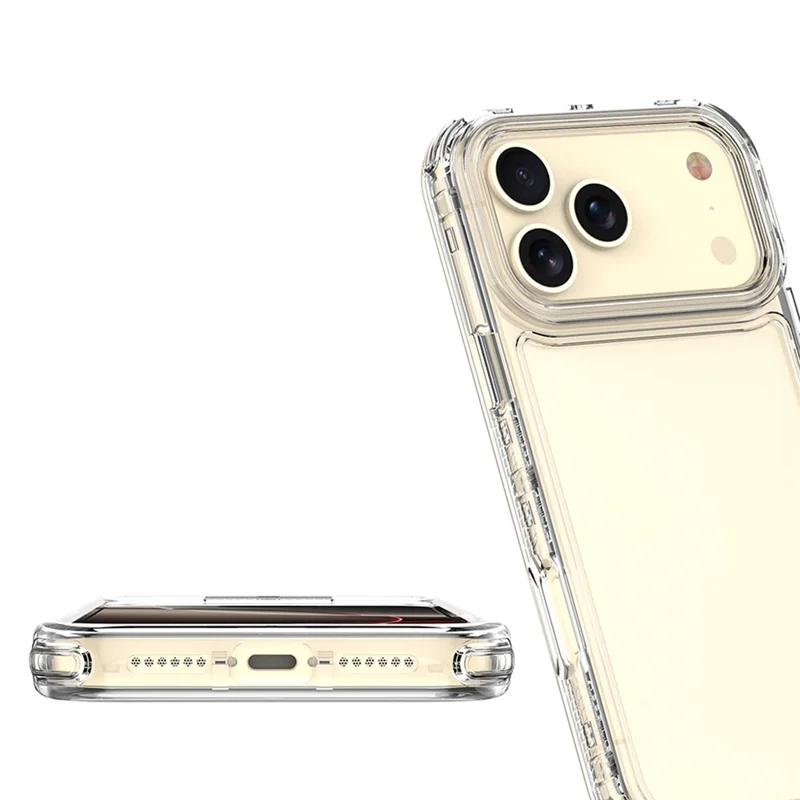 Étui pour iPhone 17 Pro Max Anti-Rayures Acrylique + TPU Coque Transparente de Protection