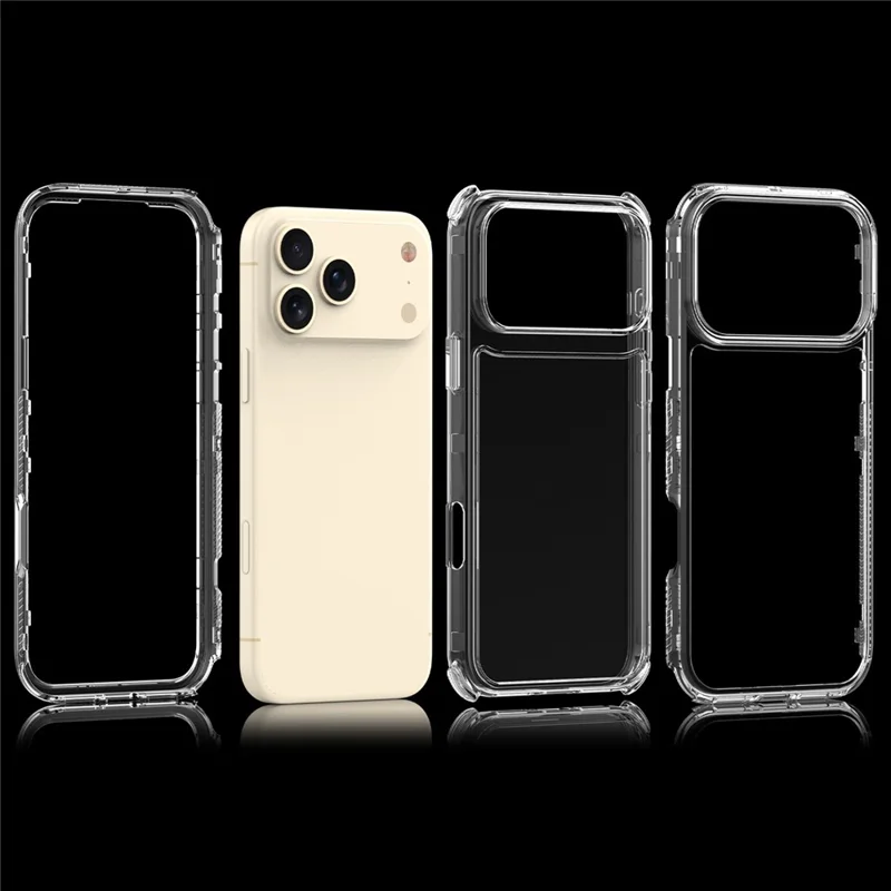 Étui pour iPhone 17 Pro Max Anti-Rayures Acrylique + TPU Coque Transparente de Protection