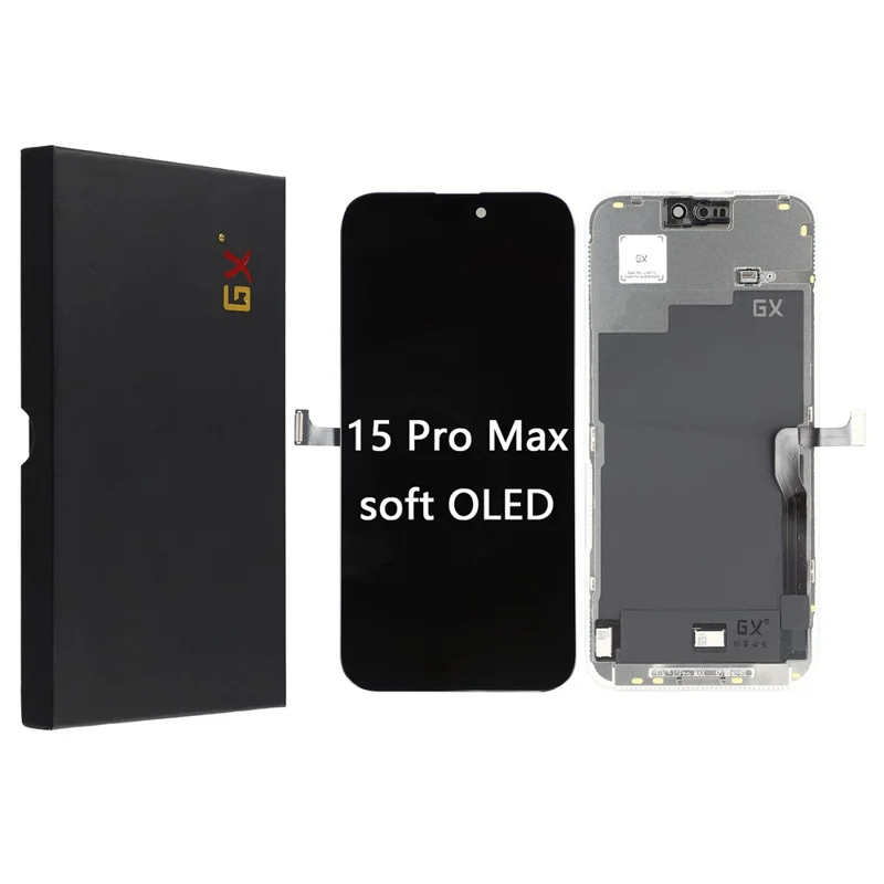 Pour iPhone 15 Pro Max Grade C Assemblage Écran et Numériseur OLED de Remplacement (Sans Logo)
